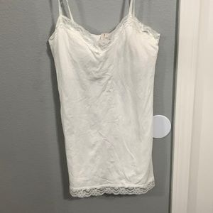 95% cotton 5% spandex- womens large white camisole